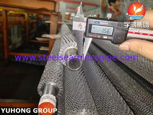 दांतेदार पंख वाले ट्यूब | उच्च आवृत्ति वेल्डेड | HRSG / बॉयलर के लिए T22 बेस ट्यूब और CS पंख