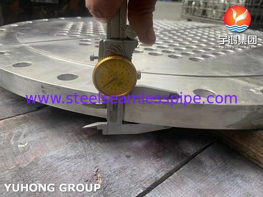 सामान्य हीट एक्सचेंजर सर्विस ट्यूबशीट ASME SA240 SS304 100% UT