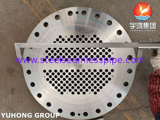 मानक ASME SA266 Gr.2N कार्बन स्टील थर्मल एक्सचेंजर के लिए स्थिर ट्यूब शीट