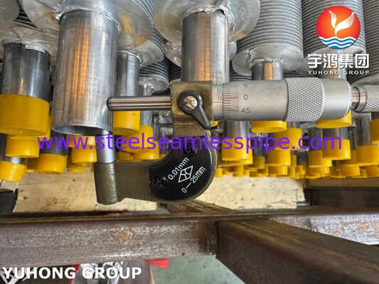 EN 10217-7 1.4301 बॉयलर और एयर कूलर के लिए एक्सट्रूडेड फिनेड ट्यूब