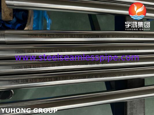 ASTM A270 TP304 3A स्टेनलेस स्टील सेनेटरी ट्यूब पेय संयंत्र के लिए, एनपीटी धागा अंत