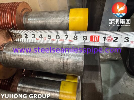 बॉइलर और इकोनॉमाइज़र के लिए एम्बेडेड फिन्ड ट्यूब्स ए106 Gr.B बेस कॉपर फिन्स