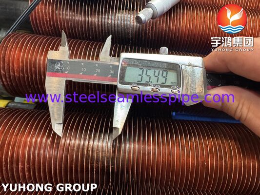 बॉइलर और इकोनॉमाइज़र के लिए एम्बेडेड फिन्ड ट्यूब्स ए106 Gr.B बेस कॉपर फिन्स