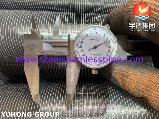 एक्सट्रूडेड फिन्ड ट्यूब - हीट एक्सचेंजर्स के लिए ASTM A179 कार्बन स्टील बेस / एल्यूमिनियम 1060 फिन्स