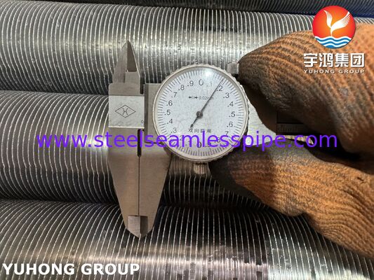 एक्सट्रूडेड फिन्ड ट्यूब - हीट एक्सचेंजर्स के लिए ASTM A179 कार्बन स्टील बेस / एल्यूमिनियम 1060 फिन्स