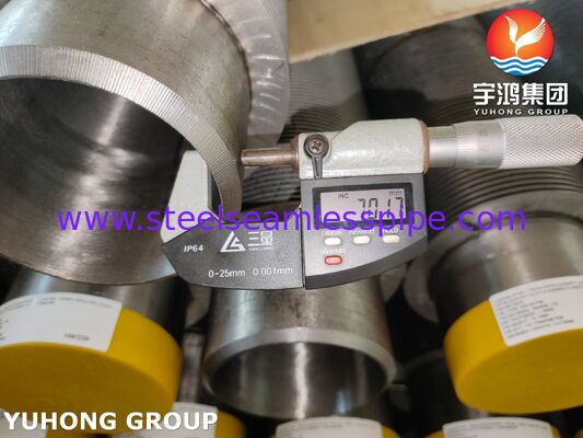 A335 P9 उच्च तापमान गर्मी एक्सचेंजर्स के लिए HFW फिनड ट्यूब कार्बन स्टील फिन