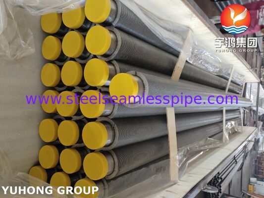 A335 P9 उच्च तापमान गर्मी एक्सचेंजर्स के लिए HFW फिनड ट्यूब कार्बन स्टील फिन