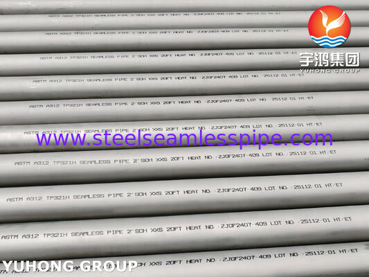 ASTM A312 TP321H स्टेनलेस स्टील सीमलेस पाइप, अचारित और एनील्ड