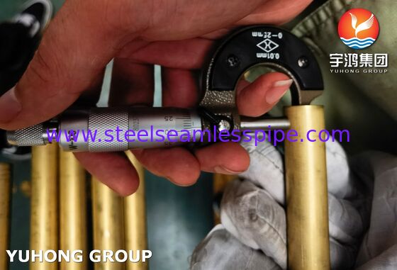 कंडेनसर और हीट एक्सचेंजर अनुप्रयोग ASTM B111 C68700 कॉपर निकेल ट्यूब