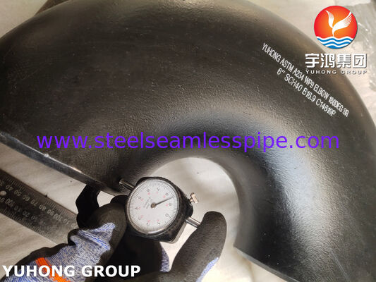 तेल, गैस और जल पाइपलाइन प्रणालियों के लिए ASTM A234 WPB उच्च शक्ति कार्बन स्टील 90° एल्बो बट वेल्ड एल्बो लॉन्ग रेडियस (1.5D)