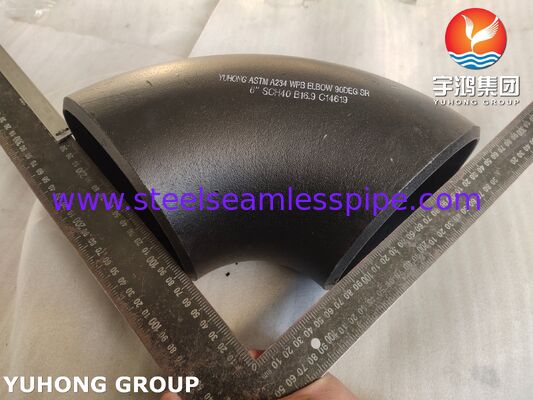 तेल, गैस और जल पाइपलाइन प्रणालियों के लिए ASTM A234 WPB उच्च शक्ति कार्बन स्टील 90° एल्बो बट वेल्ड एल्बो लॉन्ग रेडियस (1.5D)