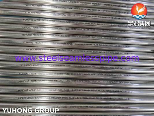 ASME SA249 ब्राइट एनील्ड स्टेनलेस स्टील 304 वेल्डेड ट्यूब डिस्टिलर के लिए, 3/4" 20BWG