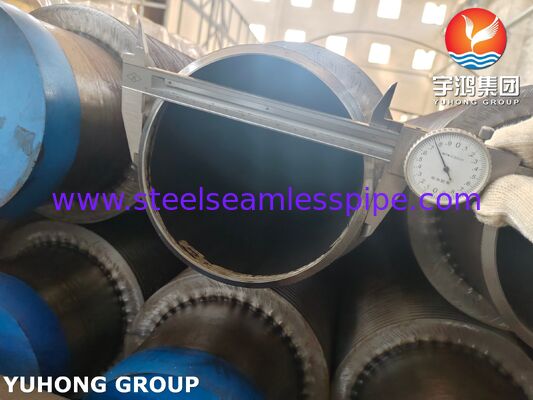 हीट एक्सचेंजर के लिए A106 बेस पाइप सीएस फिन्स के साथ सर्पिल वेल्डेड फिनेड ट्यूब