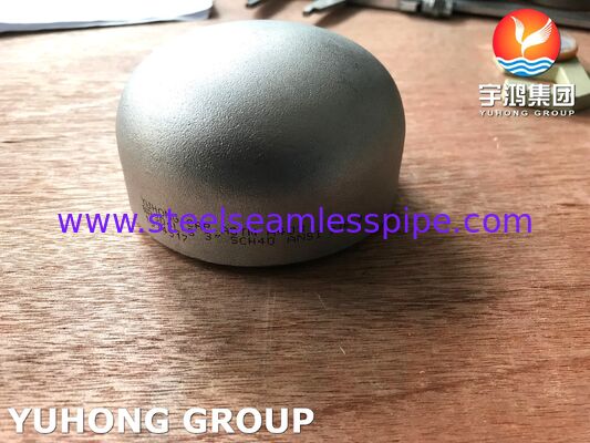 A403 WP304L-S कैप, B16.9 लो-कार्बन स्टेनलेस स्टील बट वेल्ड फिटिंग हाइड्रोलिक इंजीनियरिंग के लिए