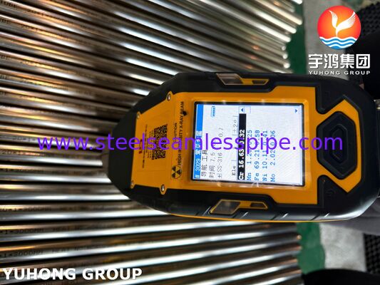 A249 TP316L स्टेनलेस स्टील वेल्डेड ट्यूब ब्राइट एनील्ड, हीट एक्सचेंजर / बॉयलर / कंडेनसर के लिए