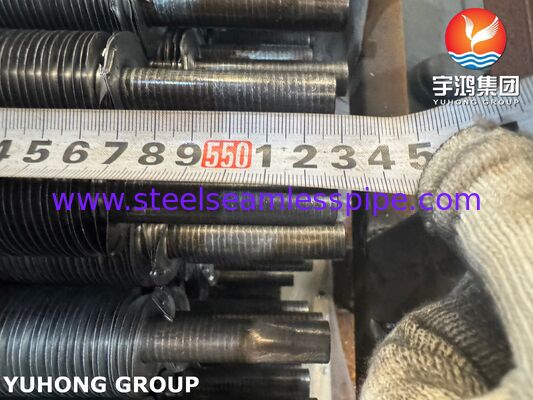 एएसटीएम ए१७९ बेस पाइप पर एल१०६० एल्यूमीनियम एल-फुट वक्र फिन ट्यूब