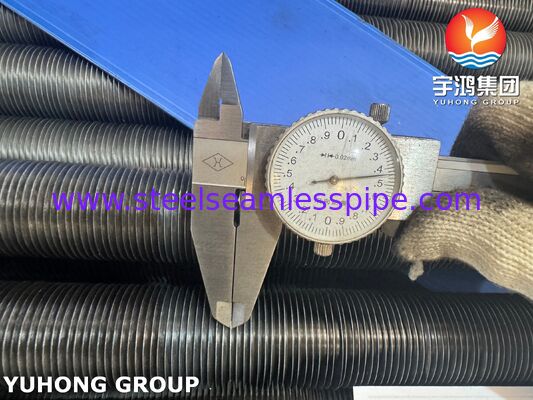 एएसटीएम ए१७९ बेस पाइप पर एल१०६० एल्यूमीनियम एल-फुट वक्र फिन ट्यूब