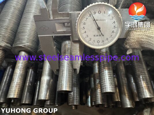 एएसटीएम ए१७९ बेस पाइप पर एल१०६० एल्यूमीनियम एल-फुट वक्र फिन ट्यूब