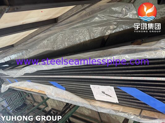 एएसटीएम ए१७९ बेस पाइप पर एल१०६० एल्यूमीनियम एल-फुट वक्र फिन ट्यूब