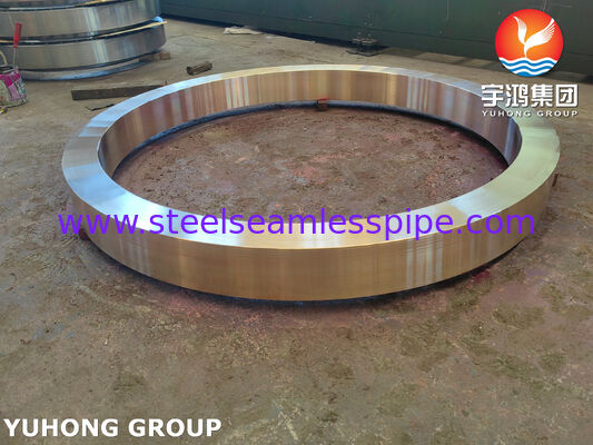 ASME SB171 C70600 कॉपर निकल हेवी रिंग बड़े हीट एक्सचेंजर ट्यूबशीट और शेल कनेक्शन के लिए OD 1464mm x ID 1277mm x 132mm के साथ