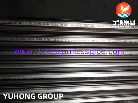 स्टेनलेस स्टील सेनेटरी ट्यूब, ASME SA270 TP304 1.4301 सीमलेस/वेल्डेड और पॉलिश