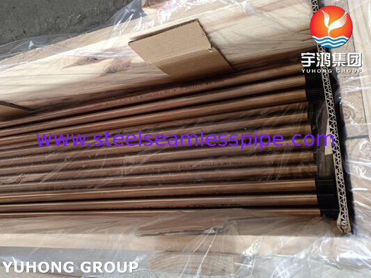 कॉपर मिश्र धातु ट्यूब एडमिरैटी ट्यूब ASME SB111 C70600 O61 SMLS 19.05X1.65X8000MM हीट एक्सचेंजर समुद्री जल उपकरण अनुप्रयोग