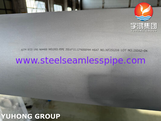 ASME SB725 UNS N04400 मोनेल 400 निकेल मिश्र धातु स्टील वेल्डेड पाइप तेल और गैस समुद्री परियोजनाओं के लिए