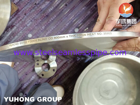ASTM A182 F304H स्टेनलेस स्टील का फोल्ड ब्लाइंड प्लेट/फ्लैंज फ्लैट फेस