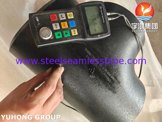 ASTM A860 WPHY 42 कार्बन स्टील स्ट्रेट टी ASME B16.9 स्टील बटवेल्ड पाइप फिटिंग