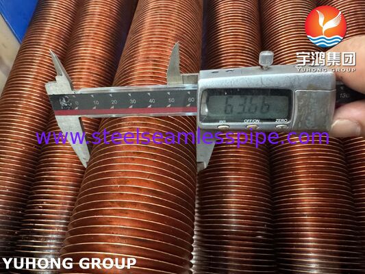 एयर कूलर के लिए CU-T2 कॉपर फिन के साथ ASTM A106 Gr.B एंबेडेड फिनड ट्यूब