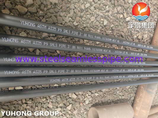 एएसटीएम A335 P22 मिश्र धातु स्टील सीमलेस पाइप उच्च तापमान फेरीटिक मिश्र धातु स्टील पाइप बॉयलर