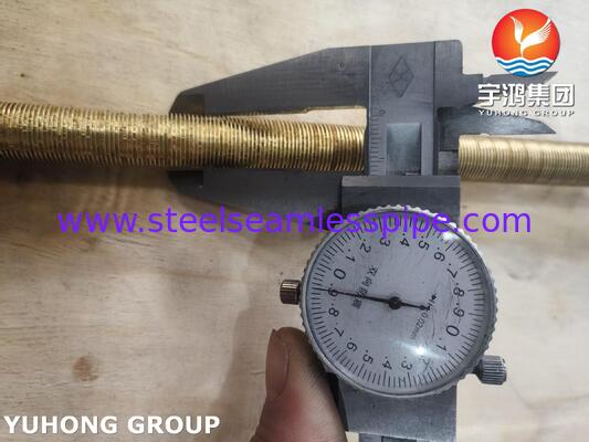 शेल-एंड-ट्यूब हीट एक्सचेंजर्स के लिए ASME SB111 C68700 लो फिन ट्यूब