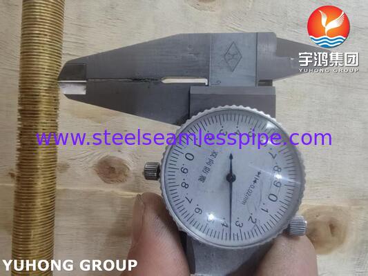 शेल-एंड-ट्यूब हीट एक्सचेंजर्स के लिए ASME SB111 C68700 लो फिन ट्यूब