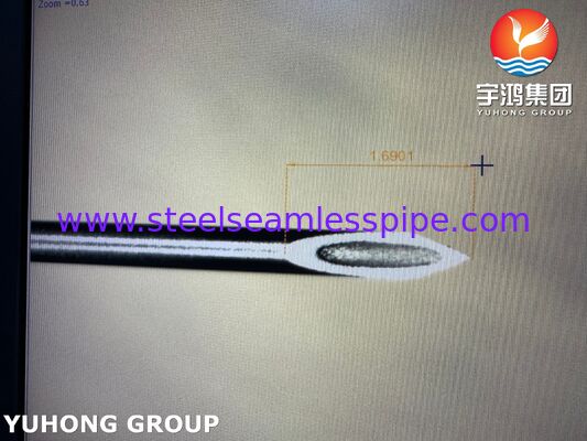 EMG सुई ISO9626 के लिए SUS304 26G मेडिकल ग्रेड स्टेनलेस स्टील बैक कट सुई ट्यूब