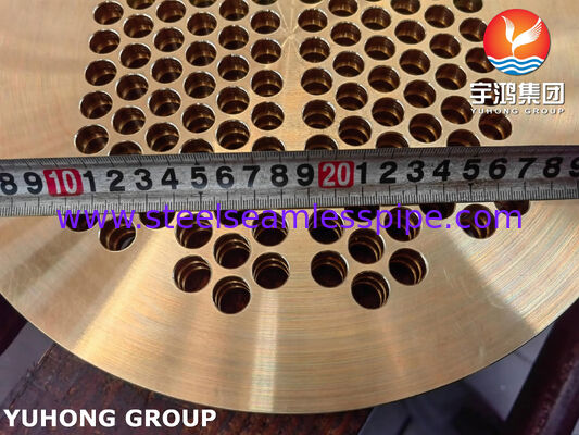 ASME SB171 C46400 हीट एक्सचेंजर, एयर कूलर और दबाव पोत के लिए ट्यूब शीट