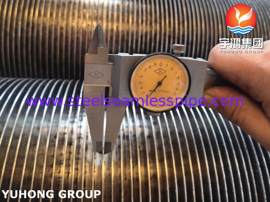 ASTM A269 TP321 ऊष्मा विनिमयकर्ताओं के लिए उच्च आवृत्ति वेल्डेड सर्पिल फिनड ट्यूब