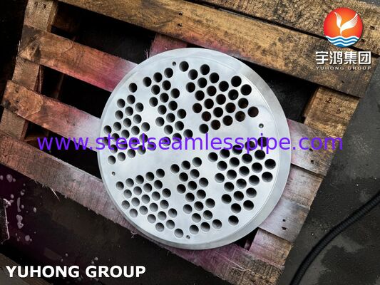 ASME SA240 SS304 हीट एक्सचेंजर ट्यूब शीट प्रेसिजन सीएनसी-ड्रिल्ड के लिए संक्षारण प्रतिरोधी पेट्रोकेमिकल सेवा