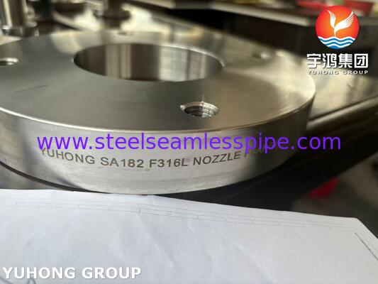 ASME SA182 F316L स्टेनलेस स्टील फ्लैंज दबाव पोत के लिए फोल्डेड नोजल फ्लैंज