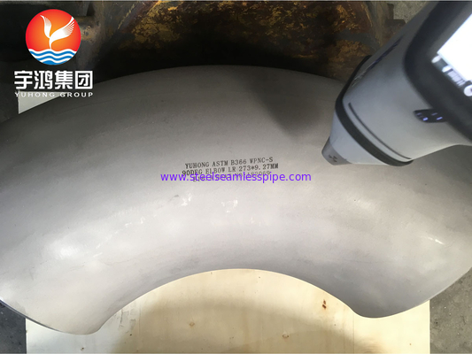 ASTM B366 मोनेल 400 / UNS N04400 कोहनी 90 डिग्री निकेल मिश्र धातु स्टील बटवेल्ड फिटिंग