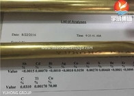 हीट एक्सचेंजर ट्यूब ASTM B111 UNS C44300, UNS C68700 तांबा मिश्र धातु सीमलेस ट्यूब