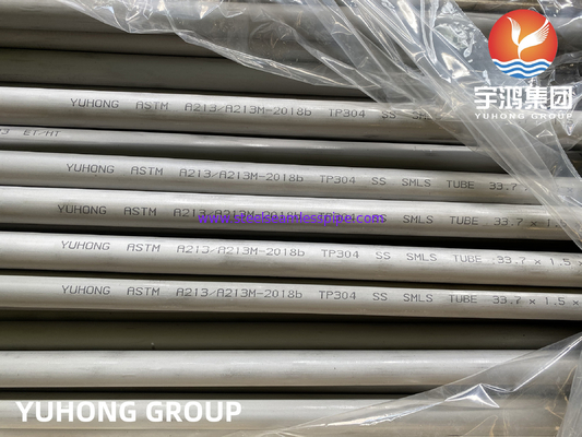 ASTM A213 TP304 /TP304L स्टेनलेस स्टील सीमलेस ट्यूब गर्मी एक्सचेंजर के लिए