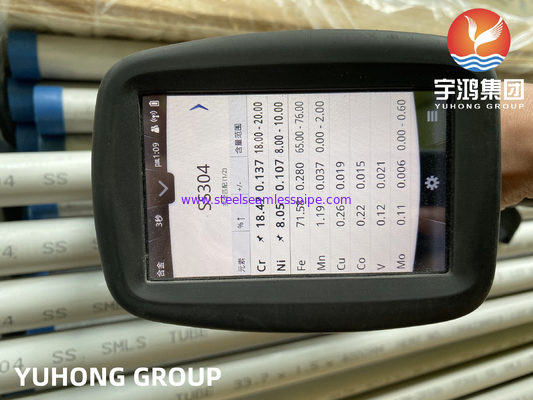 ASTM A213 TP304 /TP304L स्टेनलेस स्टील सीमलेस ट्यूब गर्मी एक्सचेंजर के लिए
