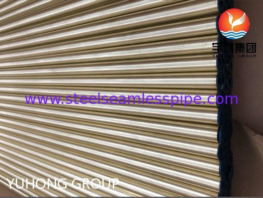 ASTM B111 C44300 O61 सीमलेस कॉपर ट्यूब पीतल कॉपर गोल ट्यूब गर्मी एक्सचेंजर अनुप्रयोगों के लिए