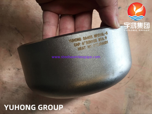 ASTM A403 WP316L 1.4404 अंत टोपी स्टेनलेस स्टील बटवेल्ड फिटिंग