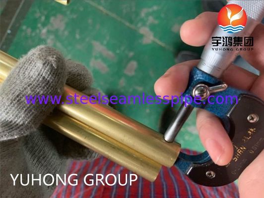 ASTM B111 C68700 हीट एक्सचेंजर कंडेनसर अनुप्रयोगों के लिए निर्बाध तांबा मिश्र धातु ट्यूब