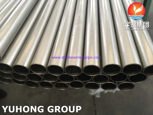 ASME SB338 ग्रेड 7 / UNS R52400 टाइटेनियम ट्यूब सीमलेस हीट एक्सचेंजर ट्यूब