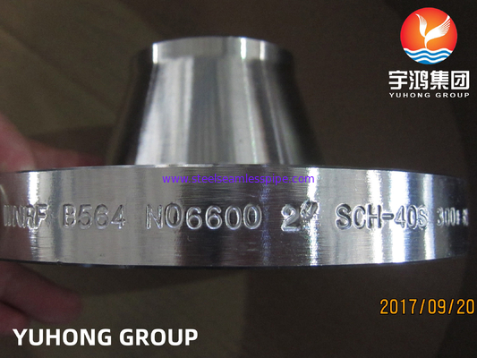 ASTM B564 Inconel 600 / UNS N06600 निकेल मिश्र धातु स्टील फोल्डेड वेल्डिंग नेक फ्लैंज