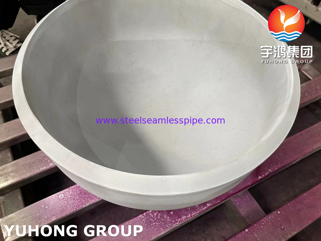 ASME SA403 WP304-S स्टेनलेस स्टील कैप बड़ा आकार 40 इंच बट वेल्ड पाइप फिटिंग PT
