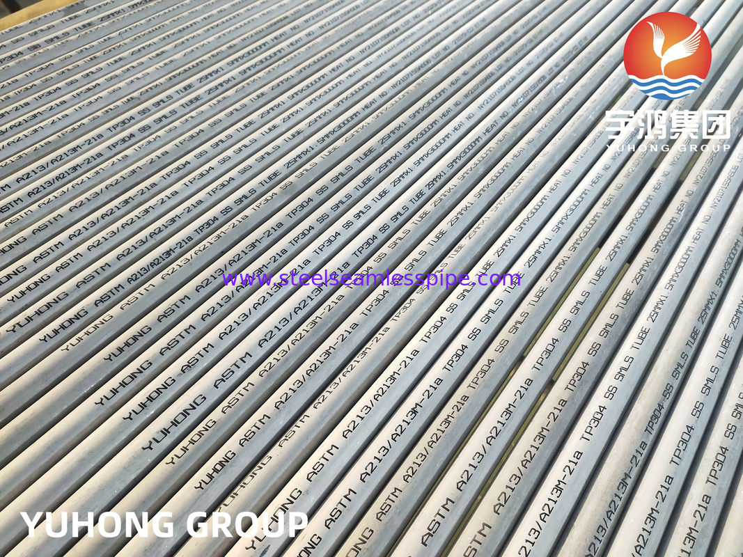एएसटीएम ए 213 टीपी 304 स्टेनलेस स्टील सीमलेस ट्यूब अचार और गर्मी एक्सचेंजर और बॉयलर के लिए Annealed