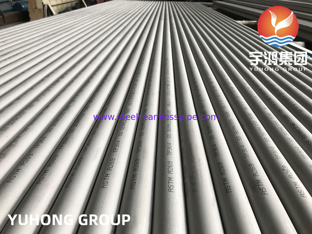 हीट एक्सचेंजर के लिए पीएमआई टेस्ट के साथ एएसटीएम ए269 टीपी304 स्टेनलेस स्टील सीमलेस ट्यूब पिकलड एनील्ड